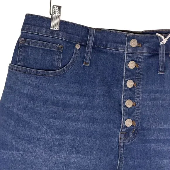 Madewell Button Fly High Rise Denim Shorts Jeans Blue 32 NWT bv - Picture 2 of 10